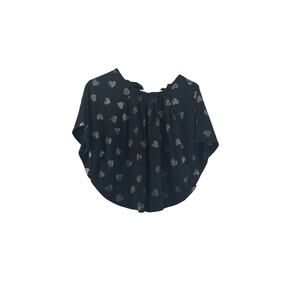 Circo Girls' Black Heart Graphic Keyhole Open Back Top Youth Size Large